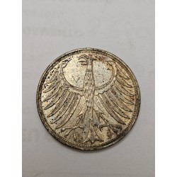 Moeda da Alemanha 5 marcos 1959 prata