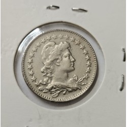 Moeda Brasil República 100 réis 1922 data escassa