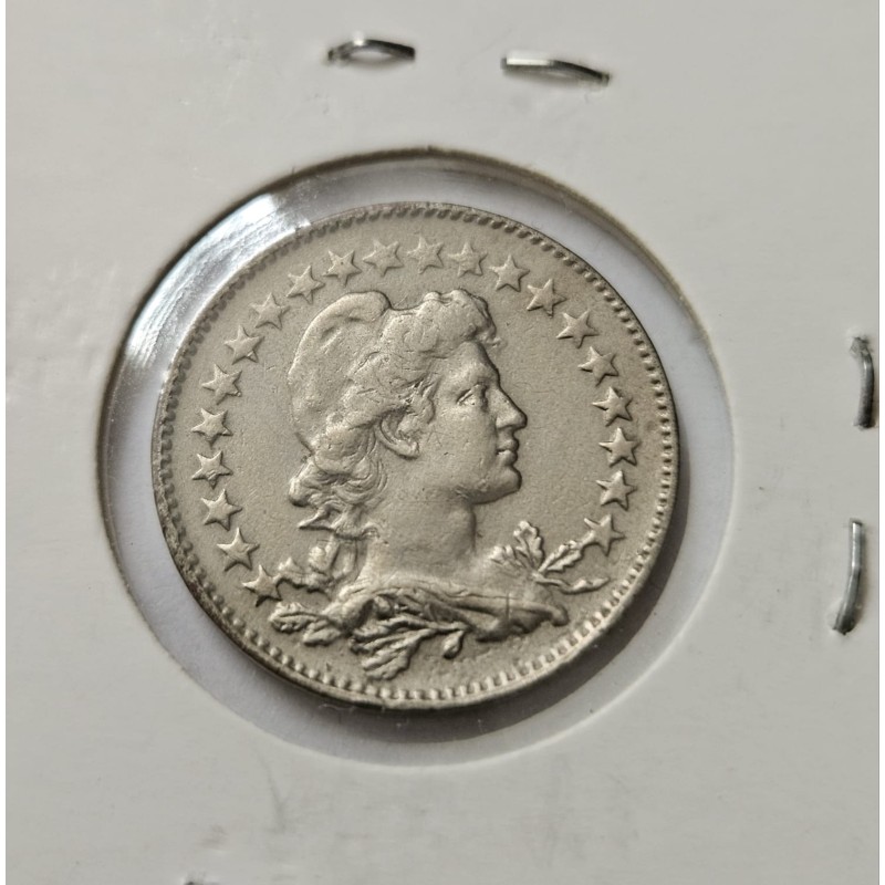 Moeda Brasil República 100 réis 1922 data escassa