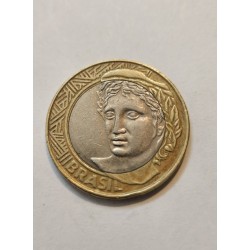 Moeda Brasil 1 real 1999 Alpaca data dificil MBC