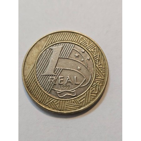 Moeda Brasil 1 real 1999 Alpaca data dificil MBC