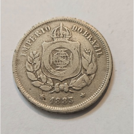 Moeda Brasil Império 100 réis 1883 MBC