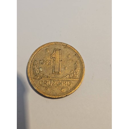 Moeda Brasil república 1 cruzeiro 1942 data difícil