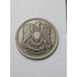 Moeda Egito 10 Piastras 1978 (AH 1398) - Águia de Saladino e Caligrafia Árabe