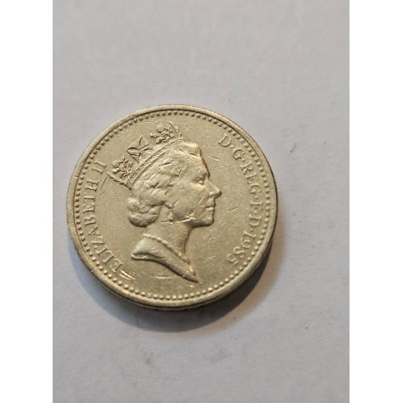 Moeda da Inglaterra 1 libra 1985 Rainha Elizabeth II