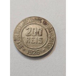Moeda Brasil 200 réis 1926 data difícil V098