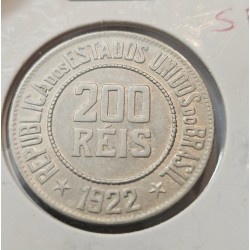 Moeda Brasil 200 réis 1922 SFC V094