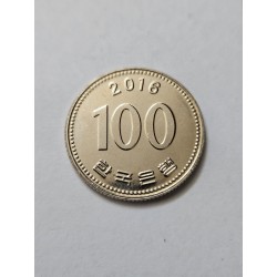Moeda da Coreia do Sul 100 won 2016