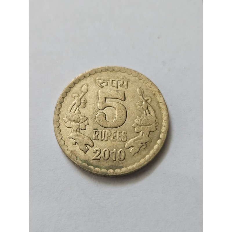 Moeda da Índia 5 rúpias 2010