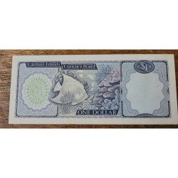 Cédula das Ilhas Cayman Currency board P1b FE Rainha Elizabeth II