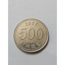 Moeda da Coreia do Sul 500 won 2007