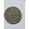 Moeda Brasil império 100 réis 1889 cuproniquel MBC