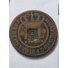 Moeda Brasil XL reis 1774 carimbo escudete C137 MBC Cobre