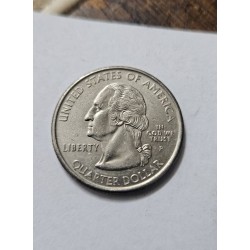 Moeda EUA Quarter Dollar 2001 - Rhode Island - Navio e Ponte (The Ocean State)