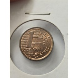 Moeda Brasil Republica Real 1 centavo 1998 Soberba