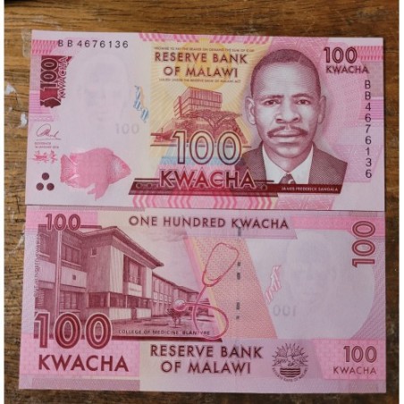 Cédula do Malawi 100 kwatcha FE