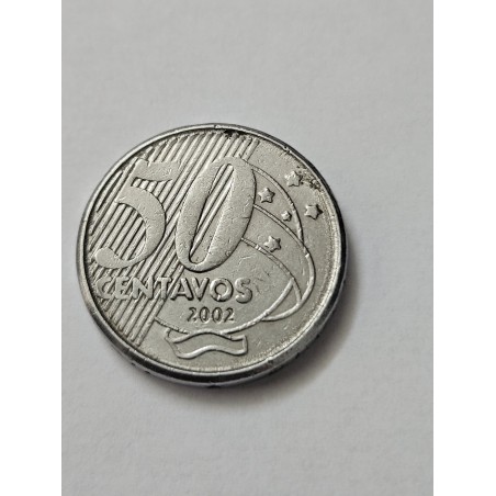 Moeda Brasil 50 centavos 2002
