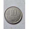 Moeda Brasil Real 10 centavos 1997 data vazada