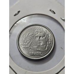 Moeda Brasil republica 1 centavo 1997 Soberba