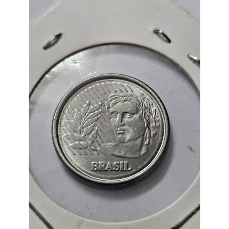 Moeda Brasil republica 1 centavo 1997 Soberba