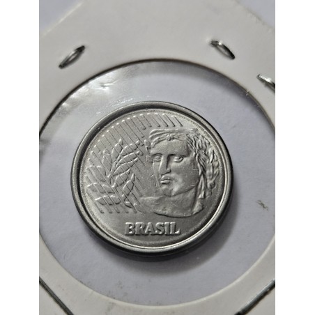 Moeda Brasil republica 1 centavo 1997 Soberba