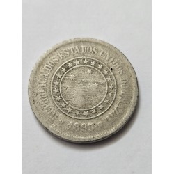 Moeda Brasil república 100 réis 1895 MBC