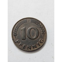 Moeda da Alemanha 10 pfenning 1949 J