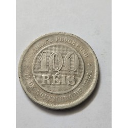 Moeda Brasil república 100 réis 1889