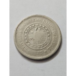 Moeda Brasil república 100 réis 1889