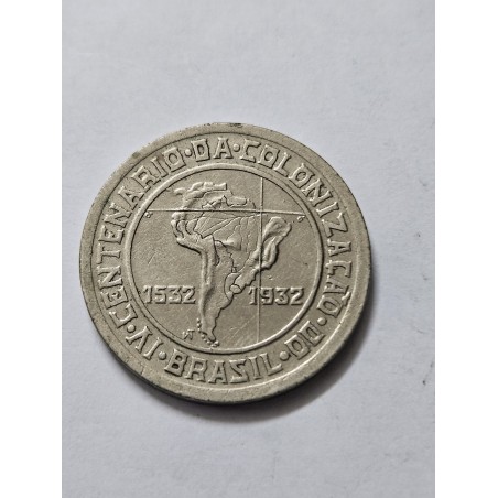 Moeda Brasil 400 réis 1932 Centenario Colonização MBC
