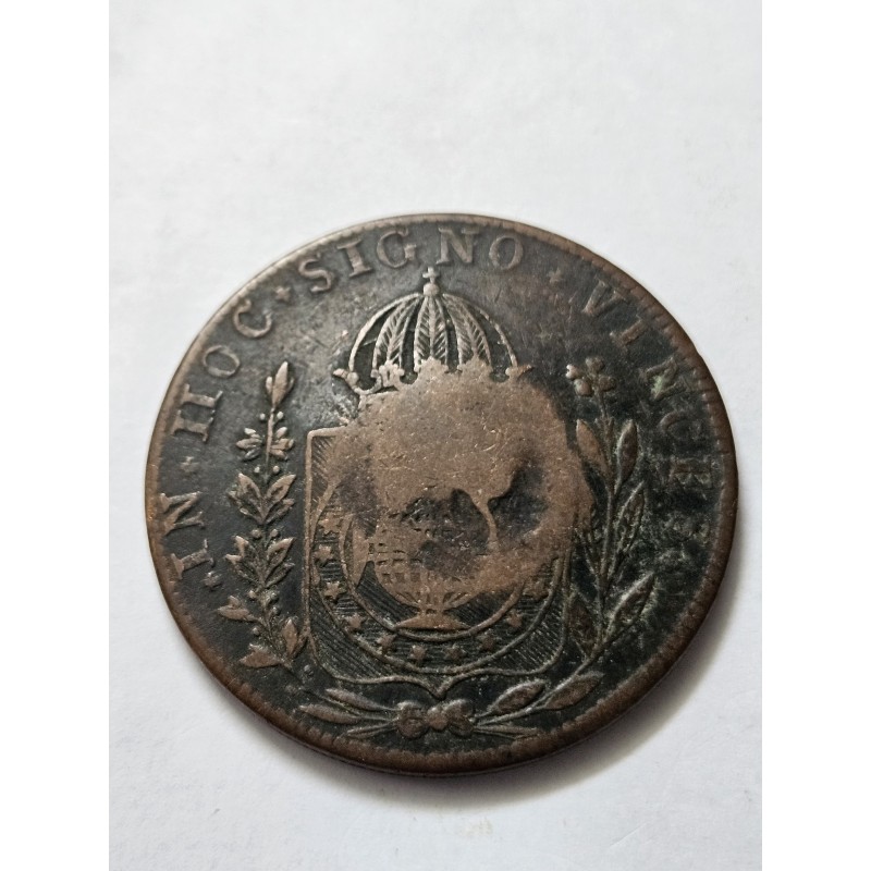 Moeda Brasil império 80 reis 1830 Rio