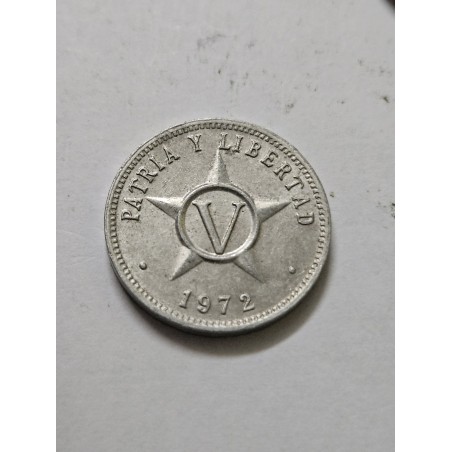 Moeda de Cuba 5 centavos 1972