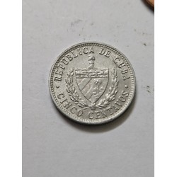 Moeda de Cuba 5 centavos 1972