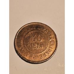 B826 Moeda Brasil Republica 40 réis 1908 MBC