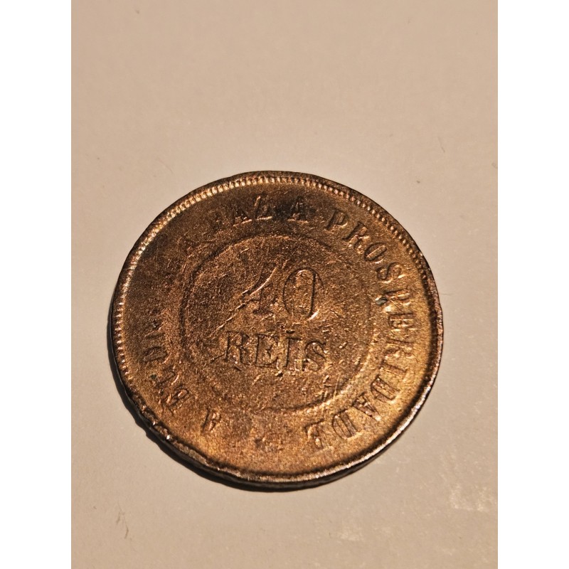 B826 Moeda Brasil Republica 40 réis 1908 MBC