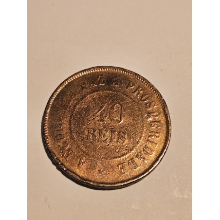 B826 Moeda Brasil Republica 40 réis 1908 MBC