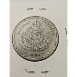Moeda Brasil império 100 réis 1888 MBC-S