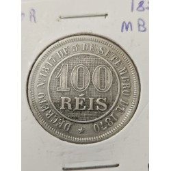 Moeda Brasil império 100 réis 1888 MBC-S