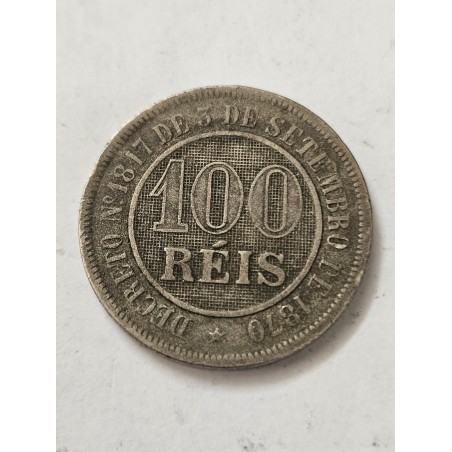 Moeda brasil república 100 réis 1888 MBC