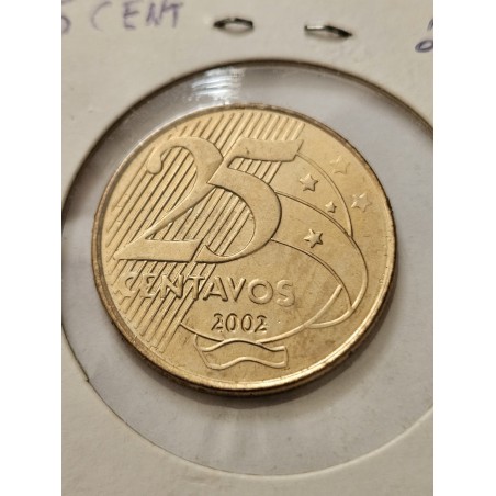 Moeda Brasil 25 centavos 2002 Soberba-FC Familia Real