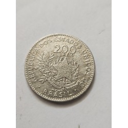 Moeda Brasil Republica 200 réis MCMI 1901 MBC
