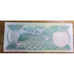 Cédula das Ilhas Fiji 2 dolares Rainha Elizabeth II FE