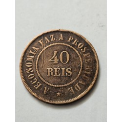 Moeda Brasil republica 40 reis 1911 MBC