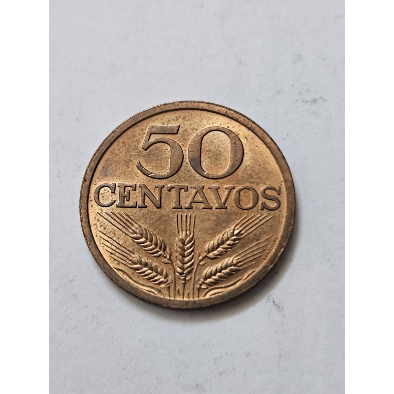 Moeda de Portugal 50 centavos 1970