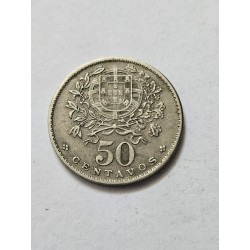 Moeda de Portugal 50 centavos 1966
