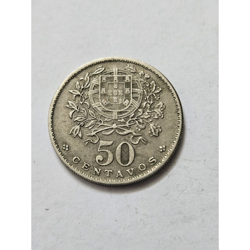 Moeda de Portugal 50 centavos 1966