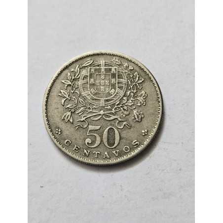 Moeda de Portugal 50 centavos 1966