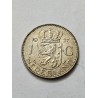 Moeda da Holanda 1 gulden 1957 prata Rainha Juliana