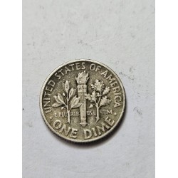 Moeda dos Estados Unidos 1 dime 1947 prata