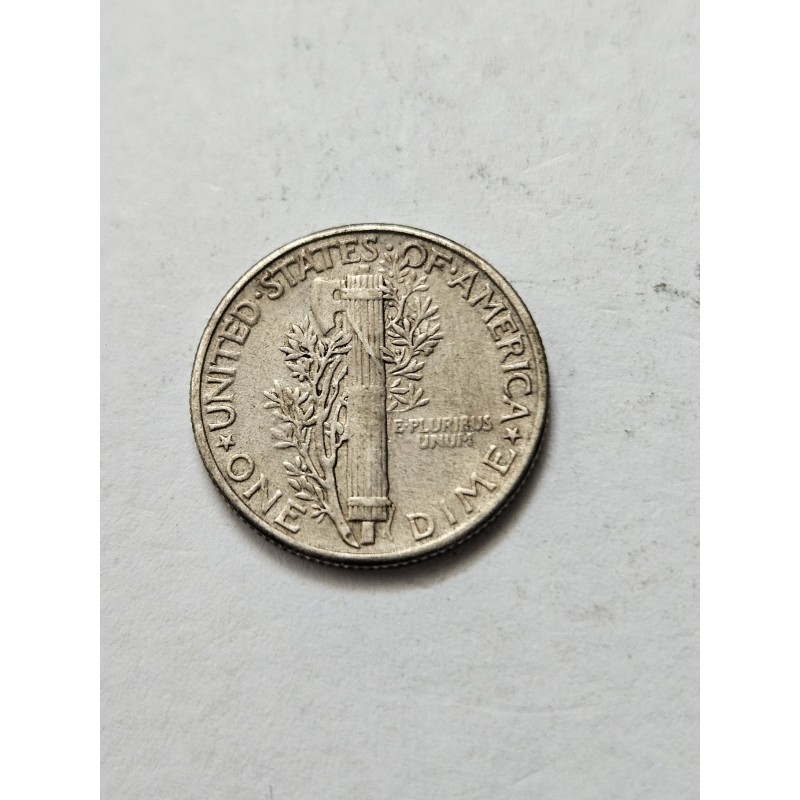 Moeda dos Estados Unidos 1 dime 10 cents 1945 Mercury Dime MBC